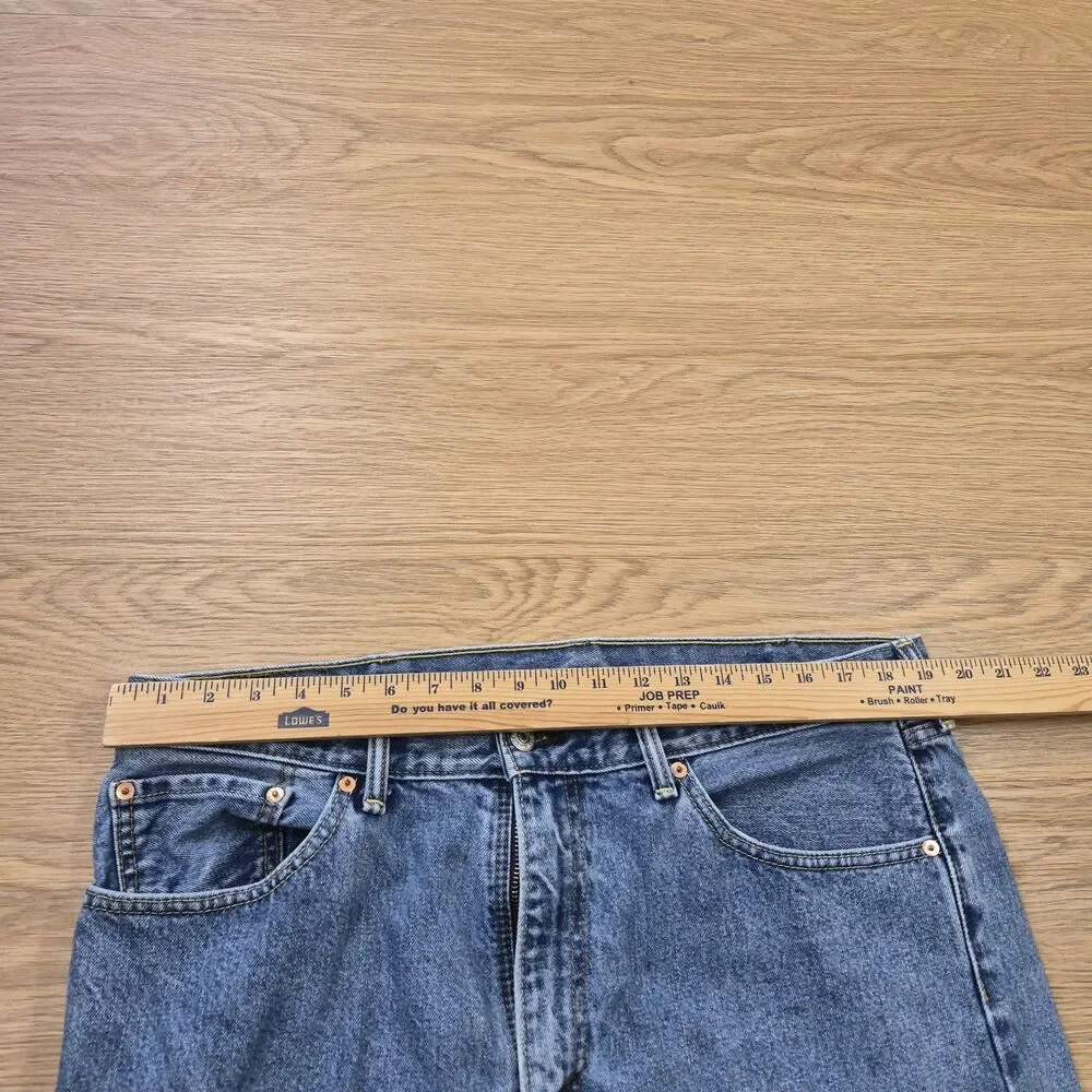 Vintage Levis 505 Jeans Mens 38x30 Blue Denim Cowboy Stretch Pants Y2K